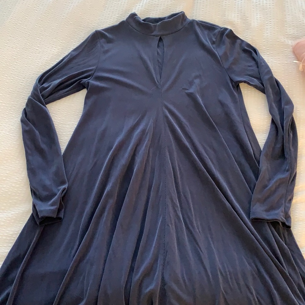 Blue long sleeve dress